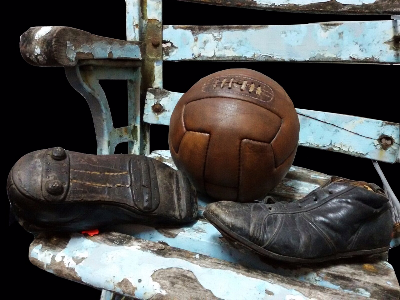 Vintage ball and shoes